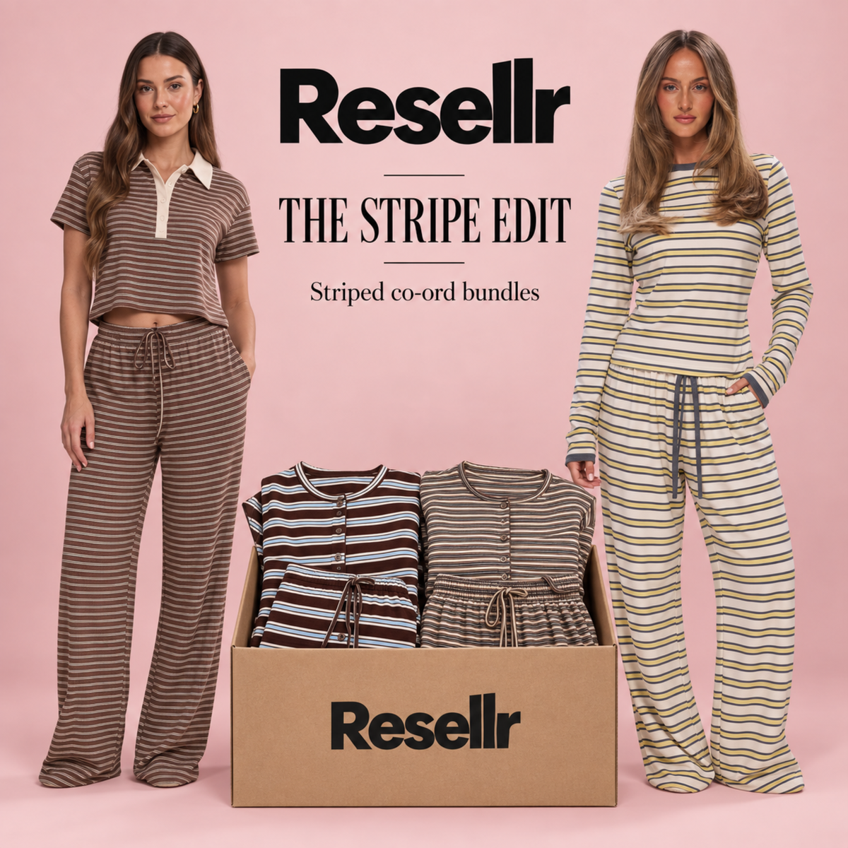 Women’s 2 Piece Striped Set Co-ords Wholesale Bundle